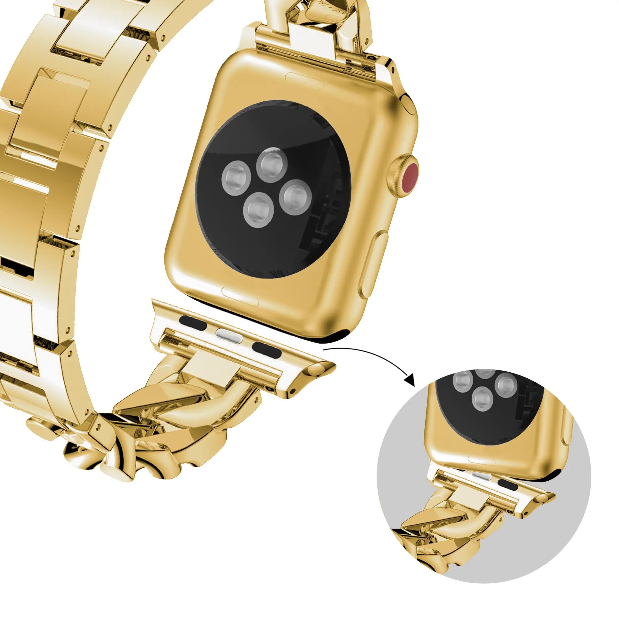 Bandz Apple Watch Chain Diamond Strap (Gold)