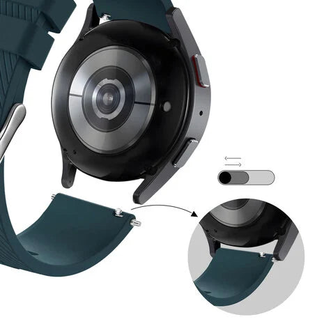 Bandz Amazfit Bip 6 Silicone Strap 'Deluxe' (Dark Green)