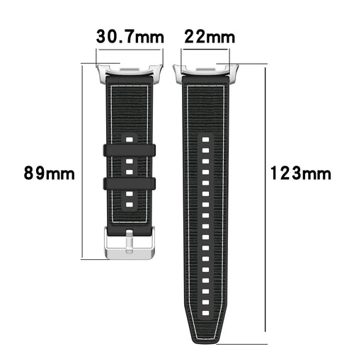 Samsung Galaxy Watch 8 Classic Nylon Hybrid Strap (Black)