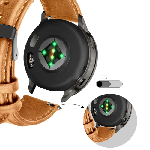Bandz Garmin Venu SQ 2 Leather Strap 'Classic' (Brown)