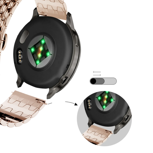 Bandz Garmin Forerunner 70 Steel Strap 'Dragon' (Rose Gold)