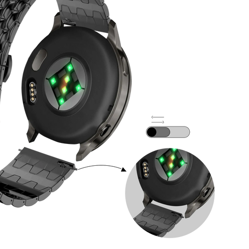 Bandz Garmin Forerunner 70 Steel Strap 'Dragon' (Black)