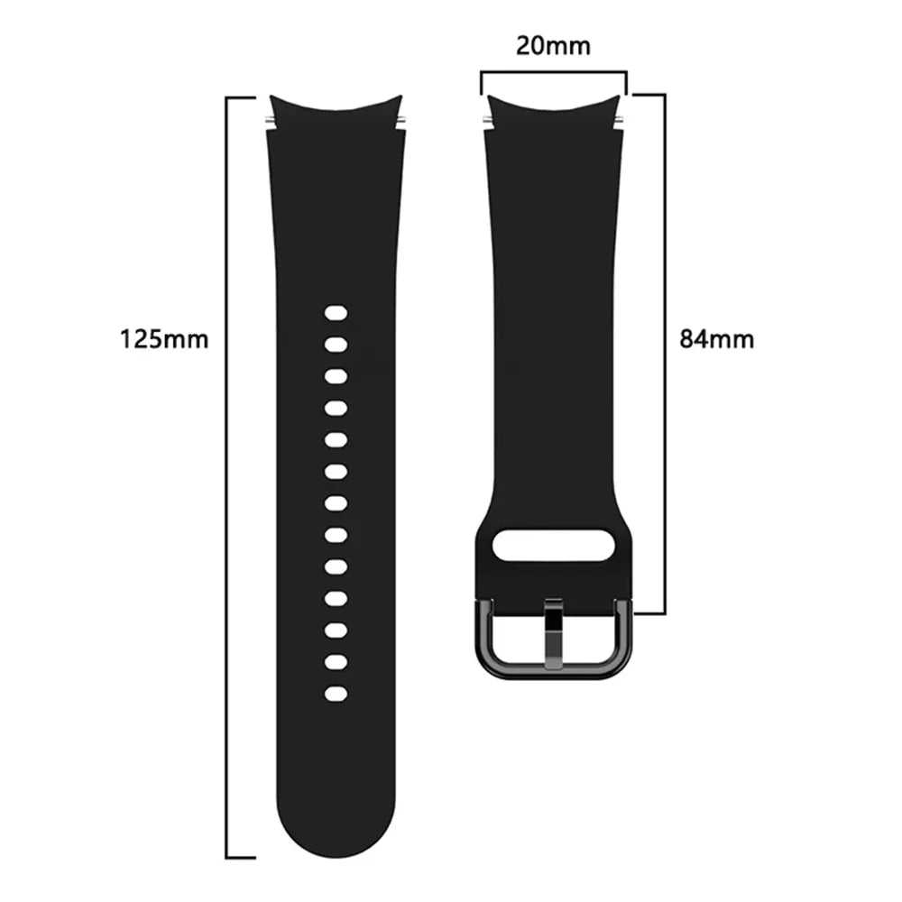 Samsung Galaxy Watch 5 - 44mm Buckled Silicone Strap (Black)