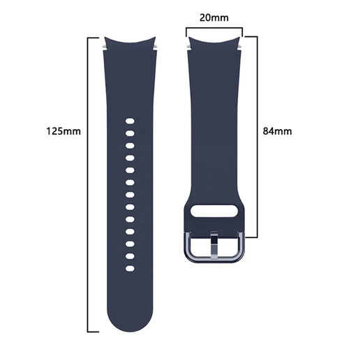 Samsung Galaxy Watch 7 - 40mm Buckled Silicone Strap (Dark Blue)