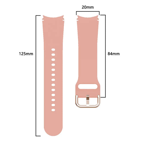 Samsung Galaxy Watch 4 Classic - 46mm Buckled Silicone Strap (Pink)