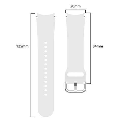 Samsung Galaxy Watch 4 Classic - 46mm Buckled Silicone Strap (White)