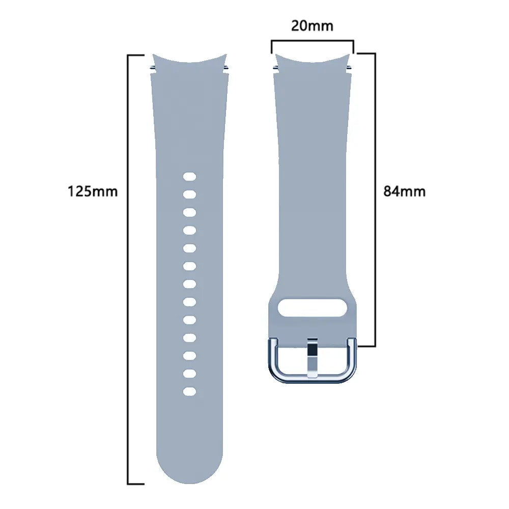 Samsung Galaxy Watch 4 - 44mm Buckled Silicone Strap (Blue)