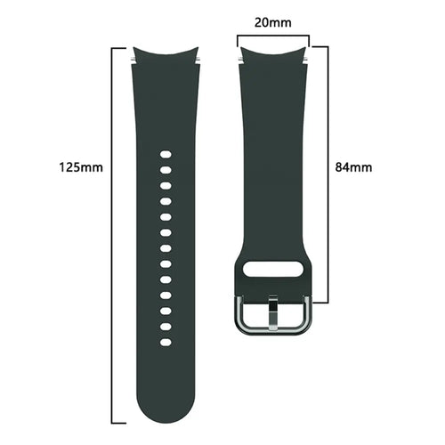 Samsung Galaxy Watch 5 Pro Buckled Silicone Strap (Dark Green)