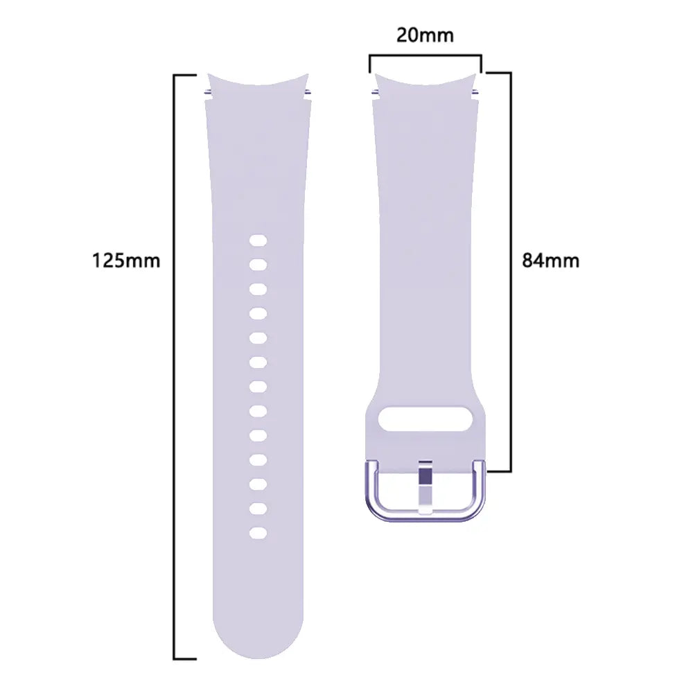 Samsung Galaxy Watch 5 - 44mm Buckled Silicone Strap (Light Purple)