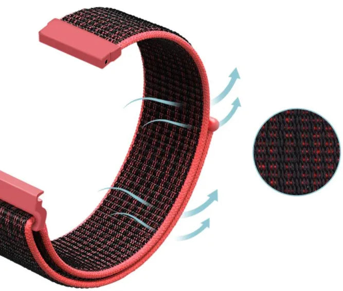 Gard Pro Health Smartwatch 2+ Nylon Strap (Black/Coral)