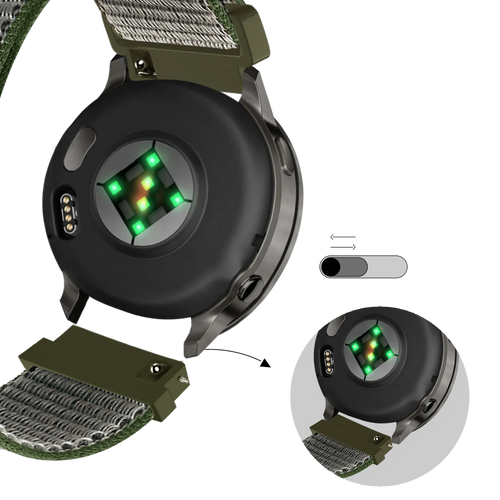Bandz Garmin Forerunner 170 Nylon Loop Strap (Olive Green)