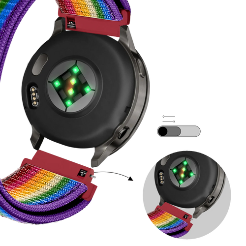Bandz Garmin Forerunner 170 Nylon Loop Strap (Rainbow)