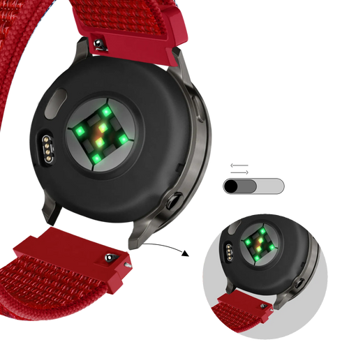 Bandz Garmin Forerunner 165 Nylon Loop Strap (Red)