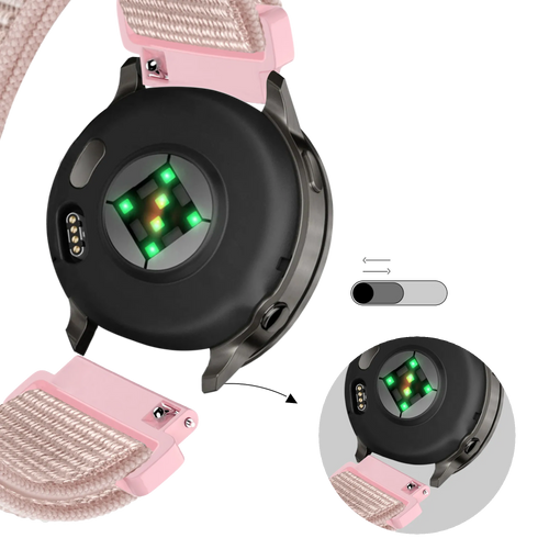 Bandz Garmin Forerunner 170 Nylon Loop Strap (Rose Gold)