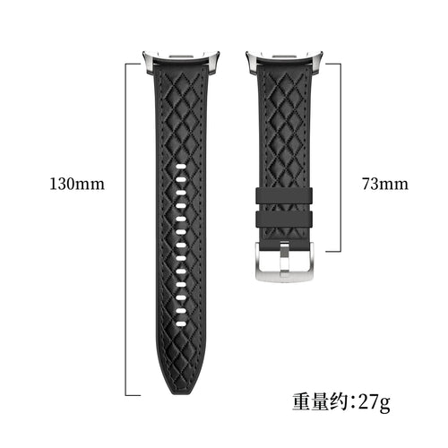 Samsung Galaxy Watch 8 - 44mm Diamond Leather Hybrid Strap (Brown)