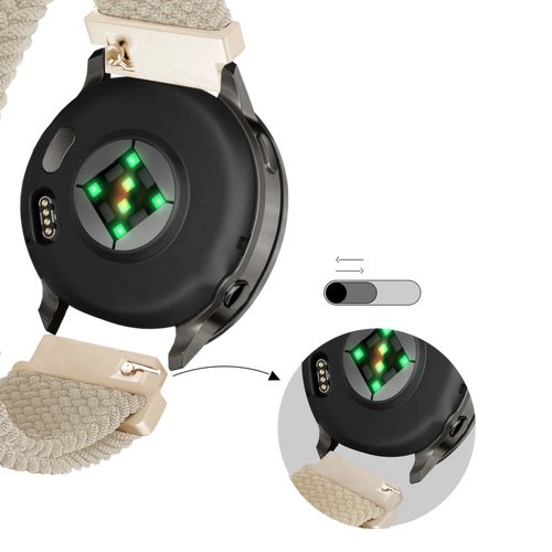 Bandz Garmin Vivoactive 4s Adjustable Braided Strap (Starlight)