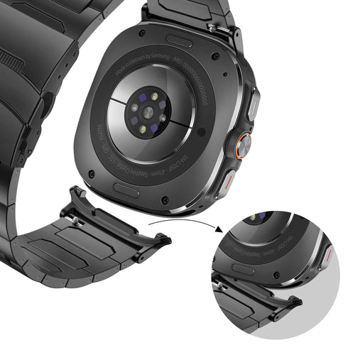 Bandz Samsung Galaxy Watch Ultra 2 Titanium Strap 'Deluxe' (Black)