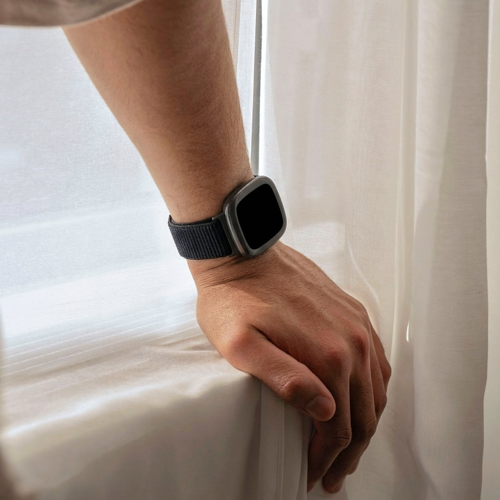 Fitbit Versa 4 Nylon Strap (Black)