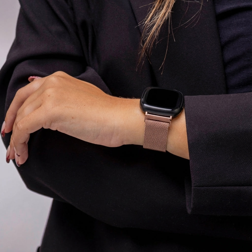 Fitbit Versa 4 Milanese Strap (Pink)