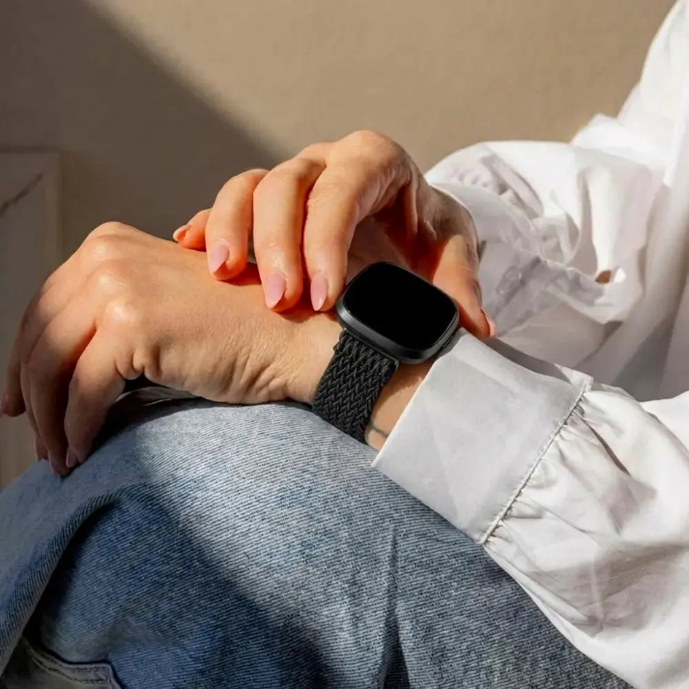 Fitbit Sense Braided Nylon Strap (Black)