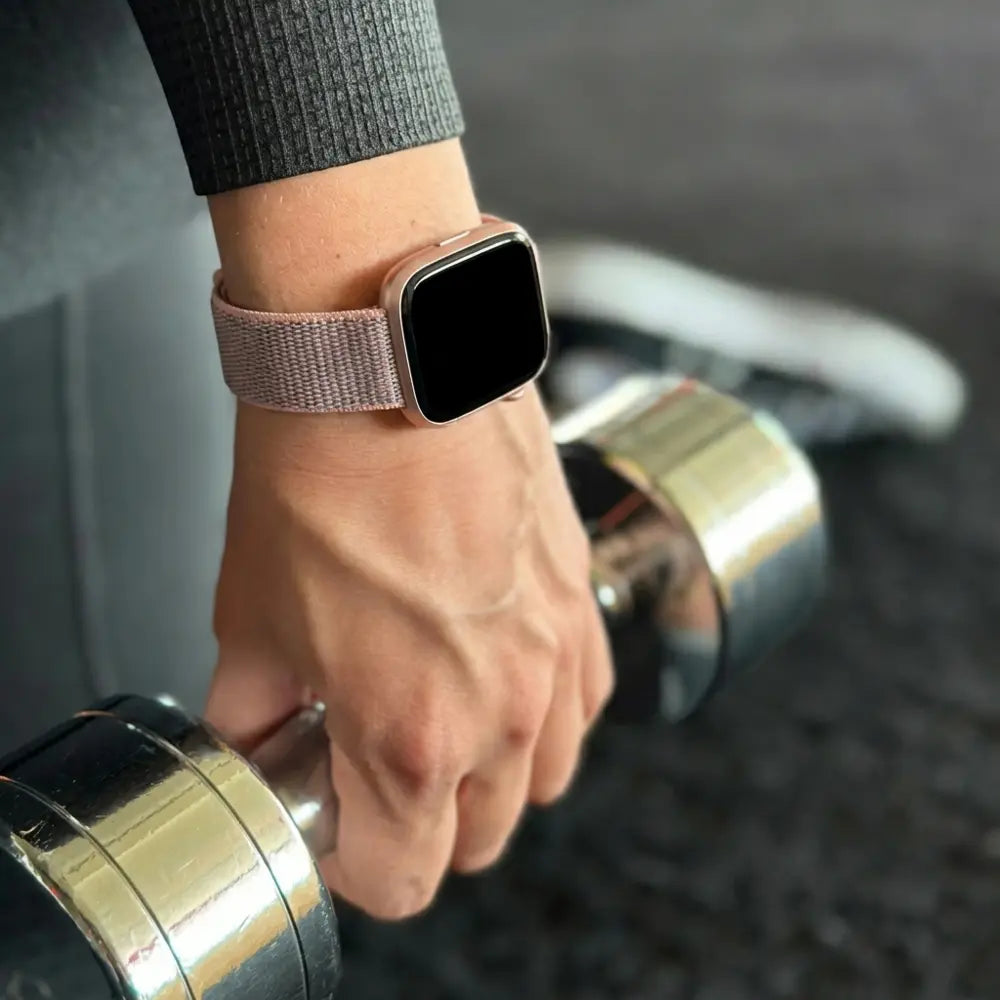 Fitbit Versa (2) nylon band (roze)