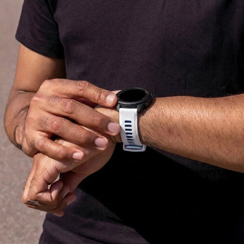 Garmin Vivoactive 5 Sport Strap with Buckle (White/Blue)