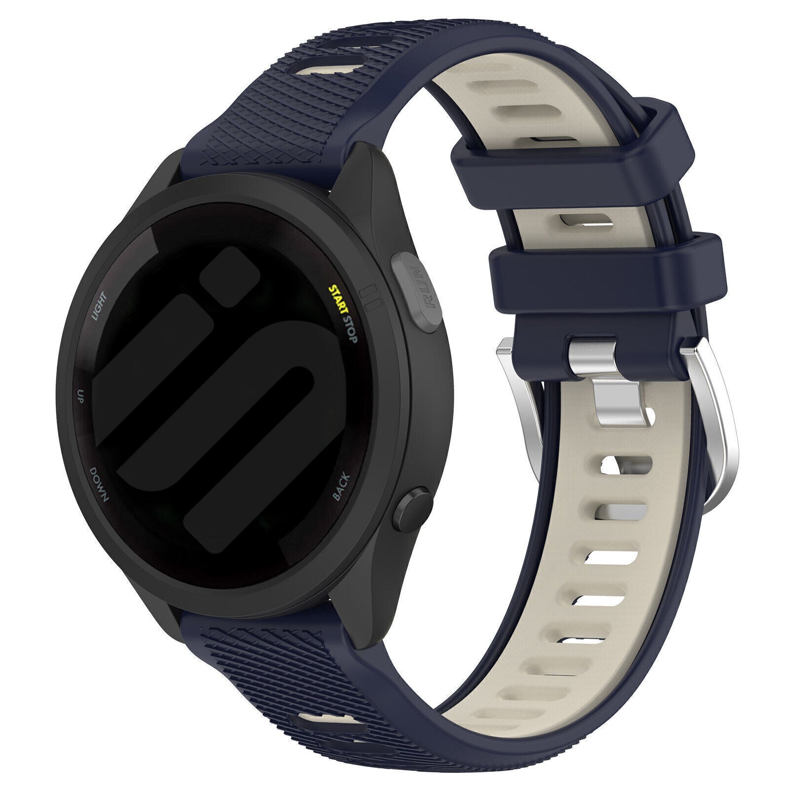 Garmin Forerunner 570 - 47mm Sport Buckle Strap (Dark Blue/Beige)