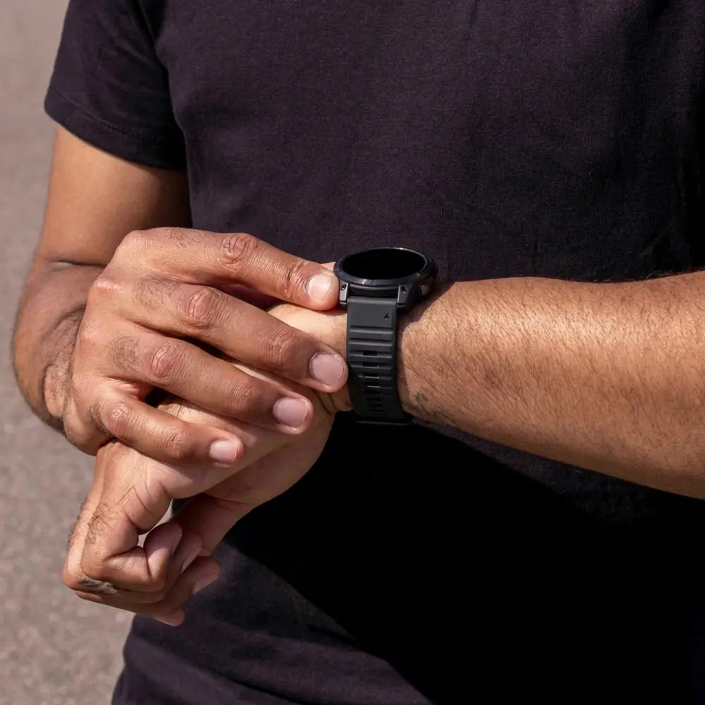 Garmin Fenix 5 / 6 Outdoor Silicone Strap (Black)