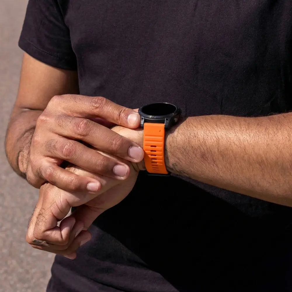 Garmin Fenix 7 Outdoor Silicone Strap (Orange)