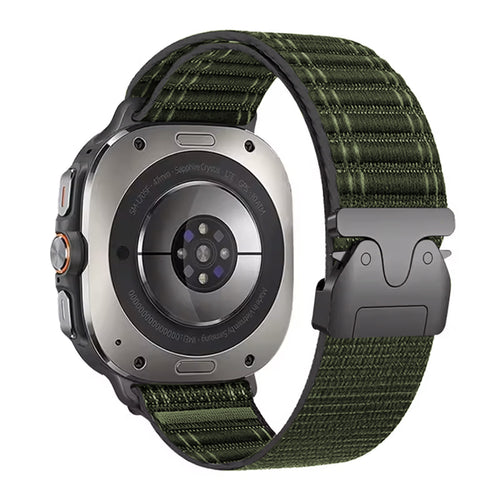 Samsung Galaxy Watch Ultra Wave Nylon Strap with P-buckle (Green)