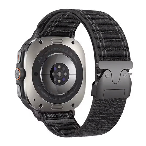 Samsung Galaxy Watch Ultra Wave Nylon Strap with P-buckle (Black)
