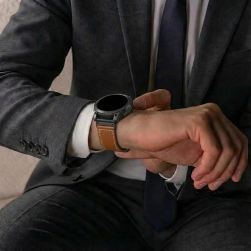 Garmin Descent Mk3i - 51mm Premium Leather Strap (Brown)