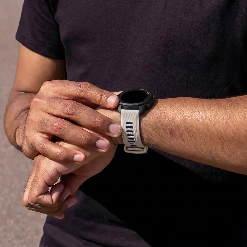 Garmin Forerunner 245 Sport Strap with Buckle (Beige/Black)