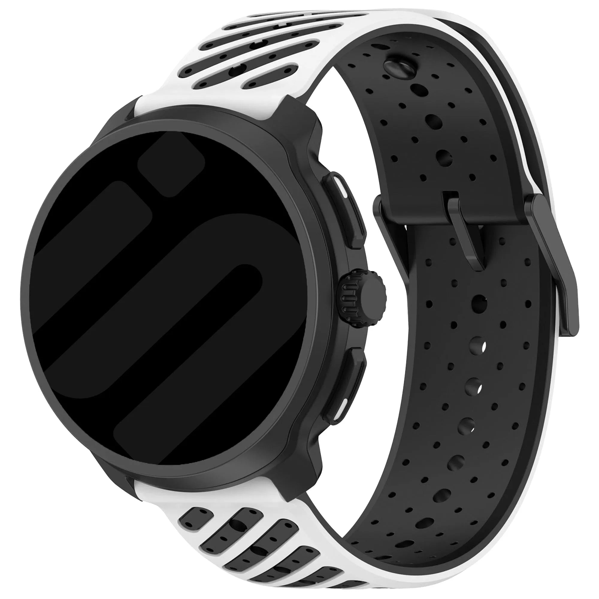 Coros Apex 2 Pro Striped Silicone Strap (White/Black)