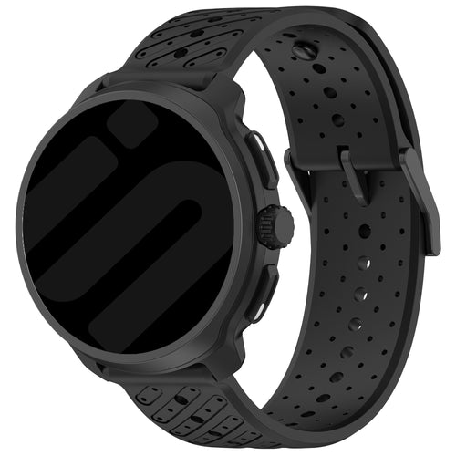 Amazfit Active Max Striped Silicone Strap (Black)