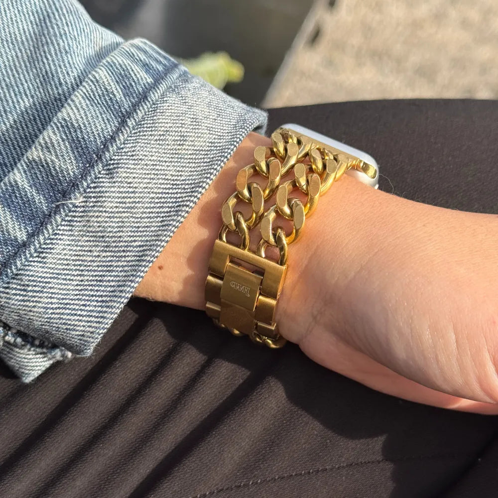 xoxo Wildhearts Apple Watch Steel Strap - Chain strap (Gold)
