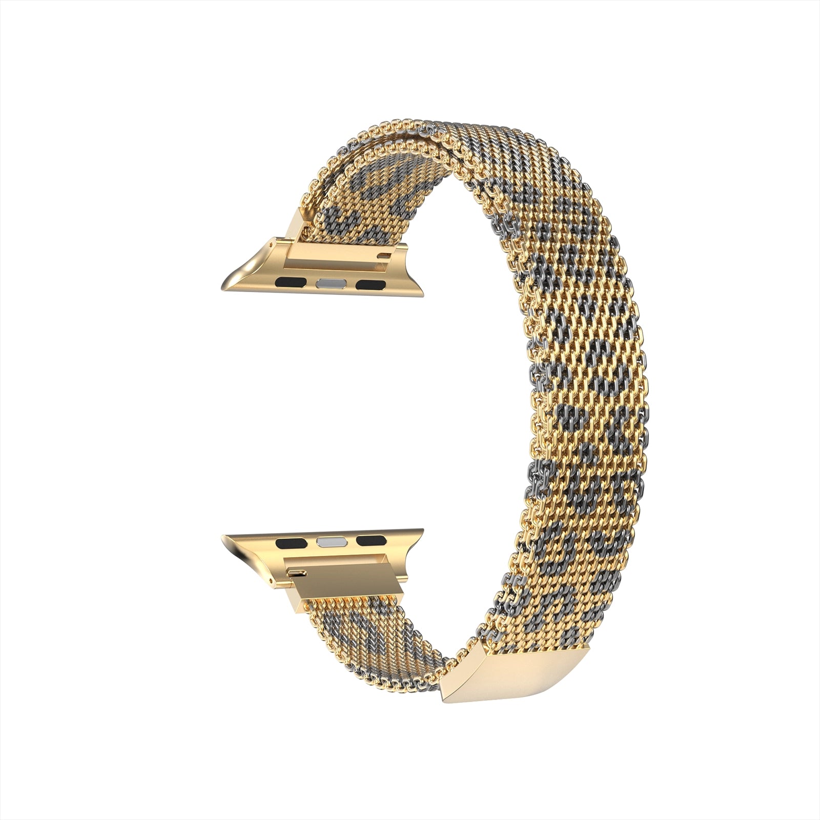 Apple Watch Slim Milanese Strap (Gold Leopard)