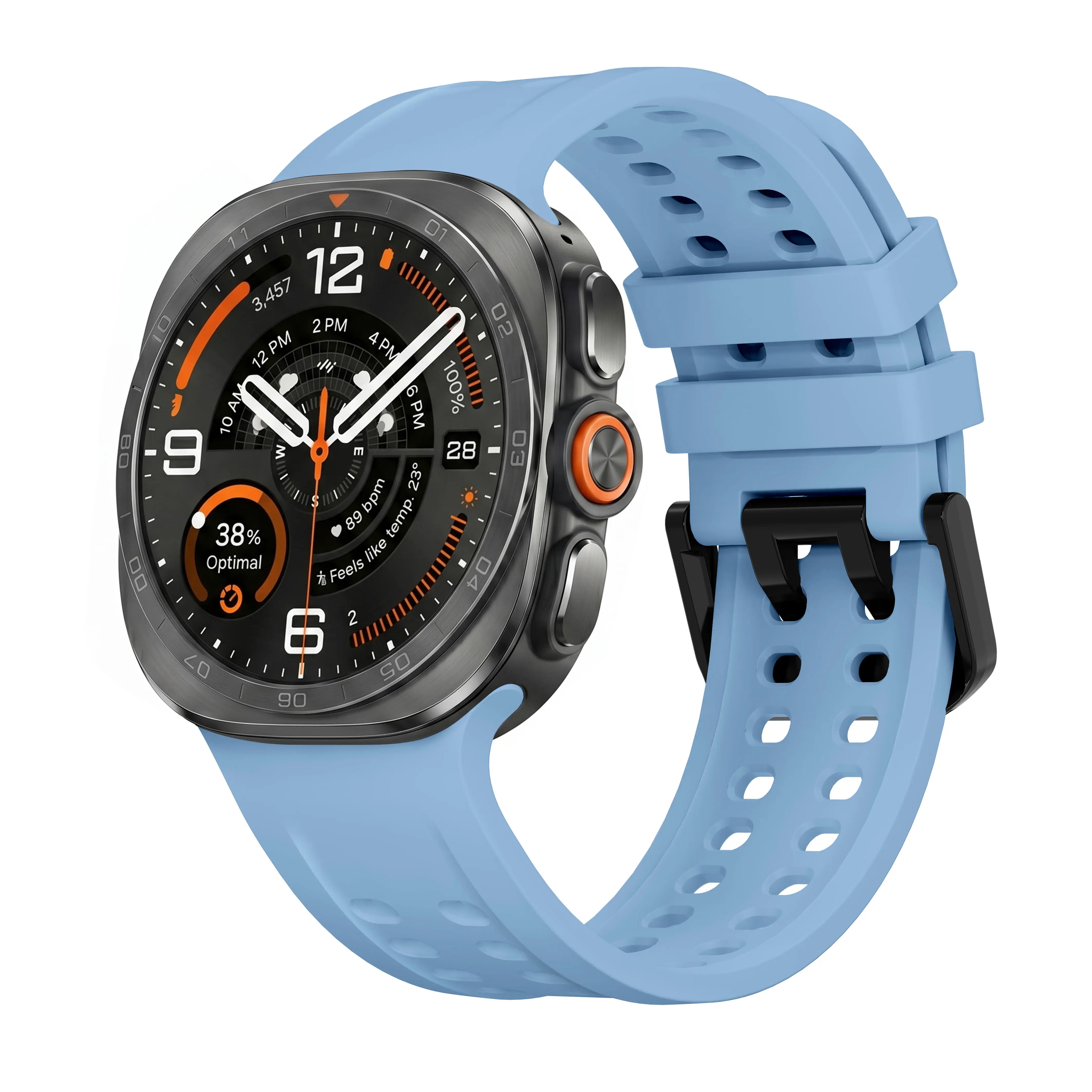 Samsung Galaxy Watch Ultra 2 Silicone Strap (Grey-Blue)