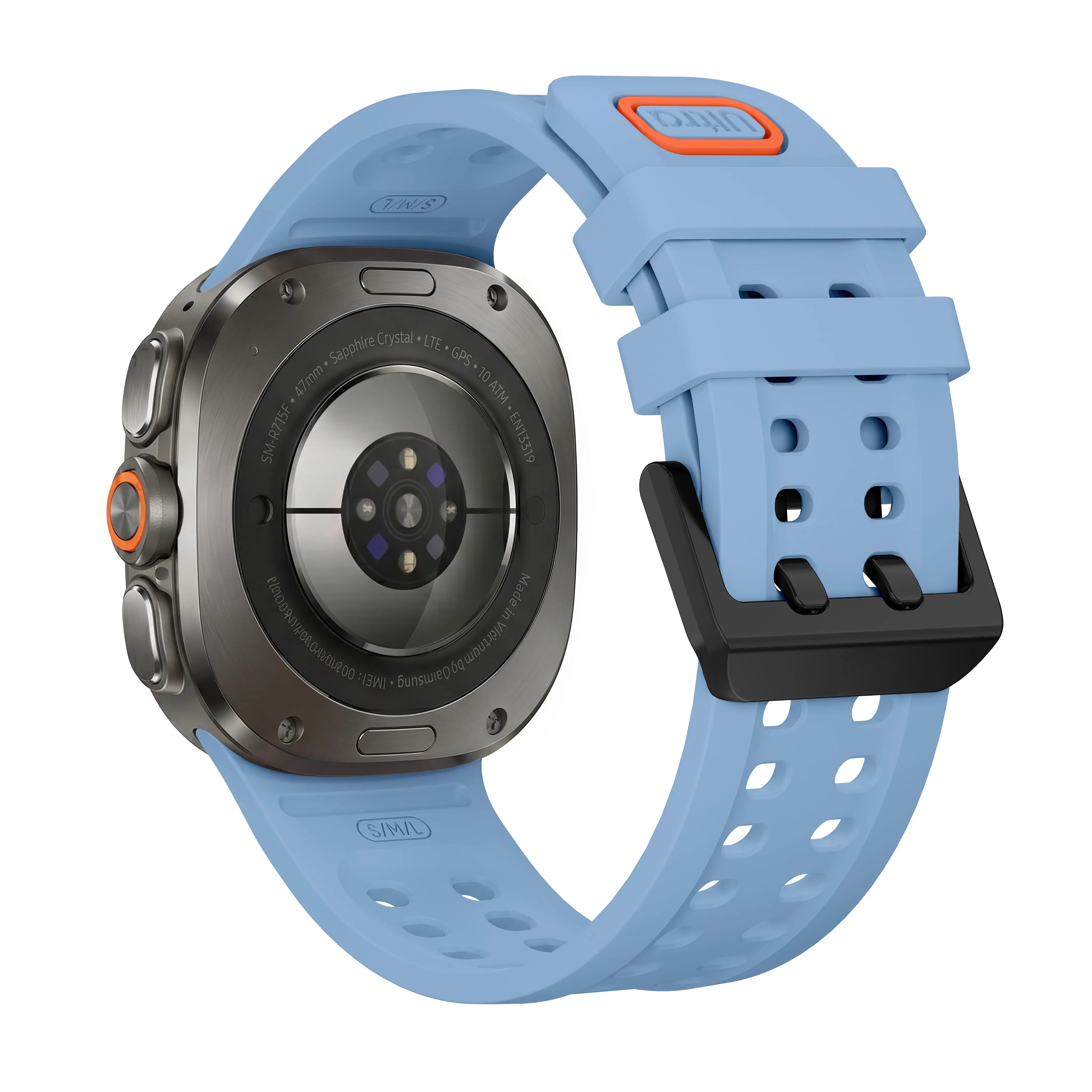Samsung Galaxy Watch Ultra 2 Silicone Strap (Grey-Blue)