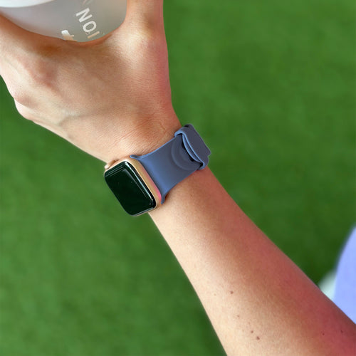 Apple Watch Silicone Chain Strap (Grey-Blue)