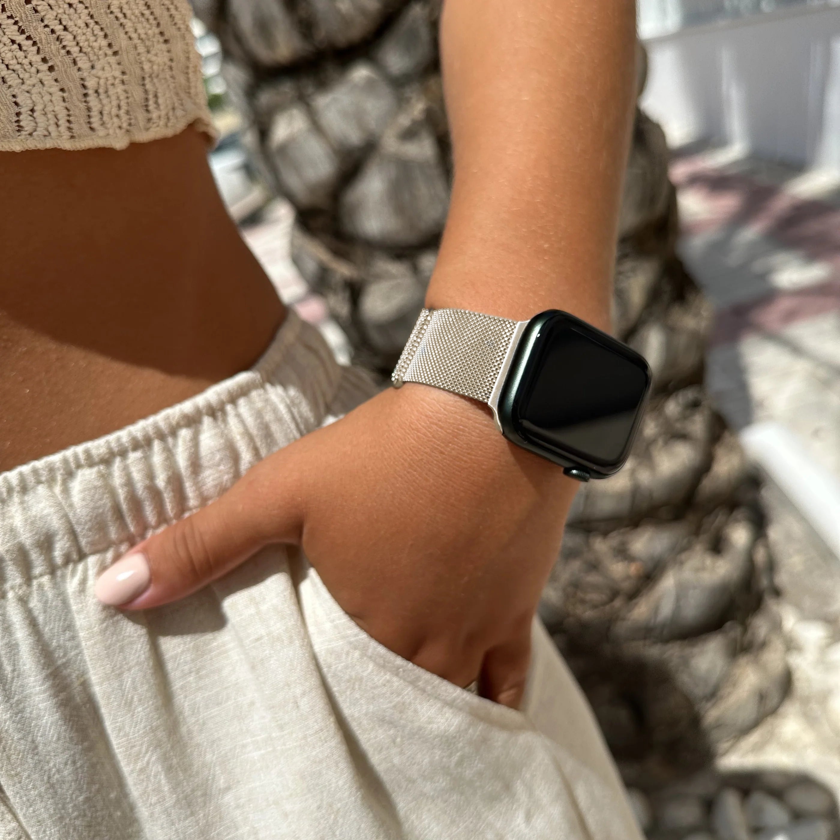 xoxo Wildhearts Apple Watch Milanese Strap (Starlight)