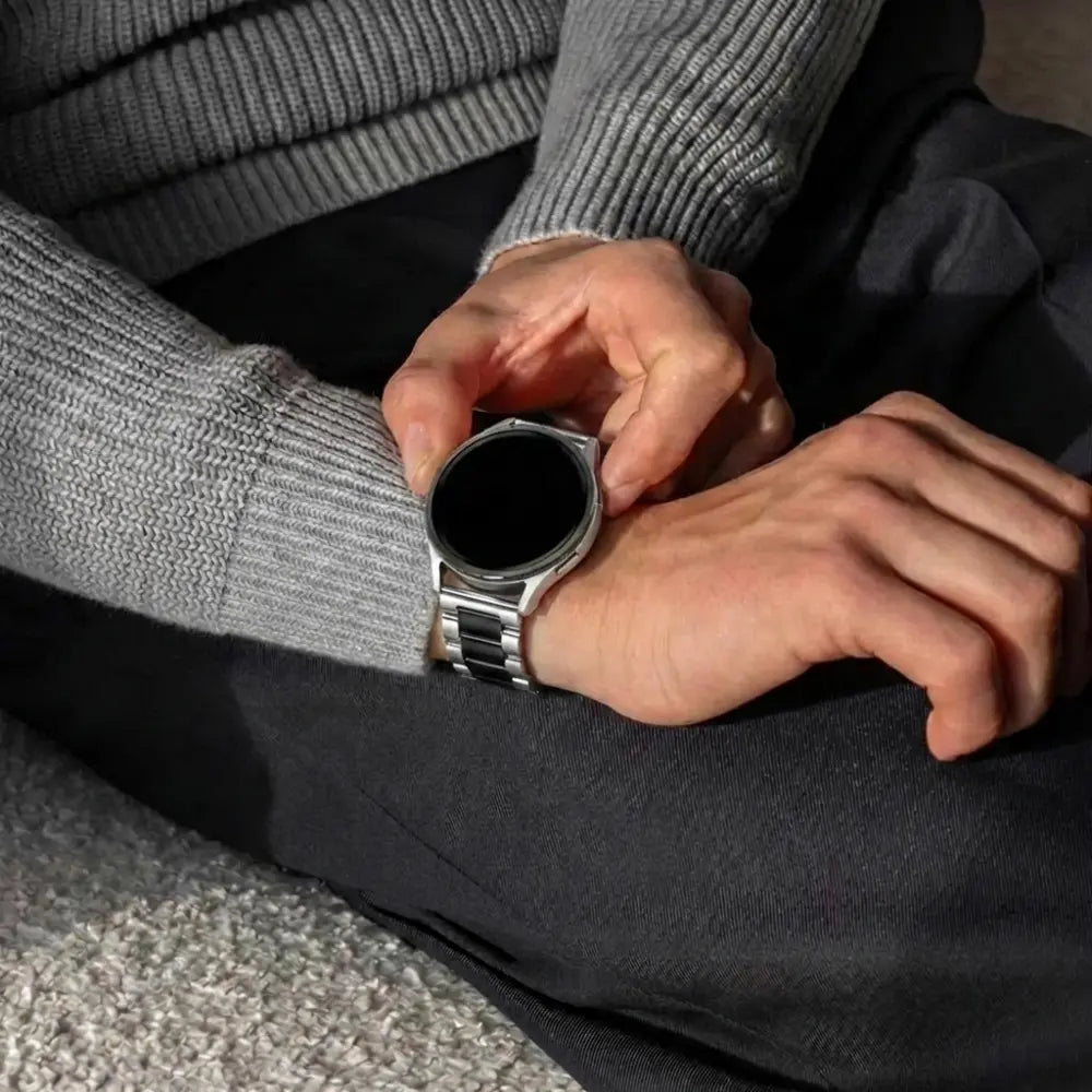 Samsung Galaxy Watch 46mm Steel Strap (Silver/Black)