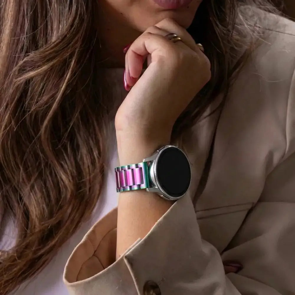 Samsung Galaxy Watch 46mm Steel Strap (Pearlescent)