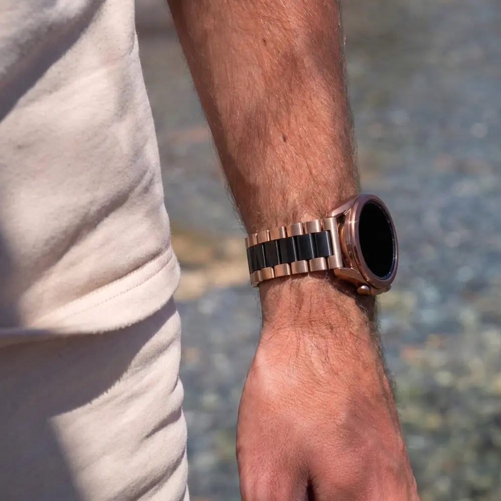 Samsung Galaxy Watch 46mm Steel Strap (Rose Gold/Black)