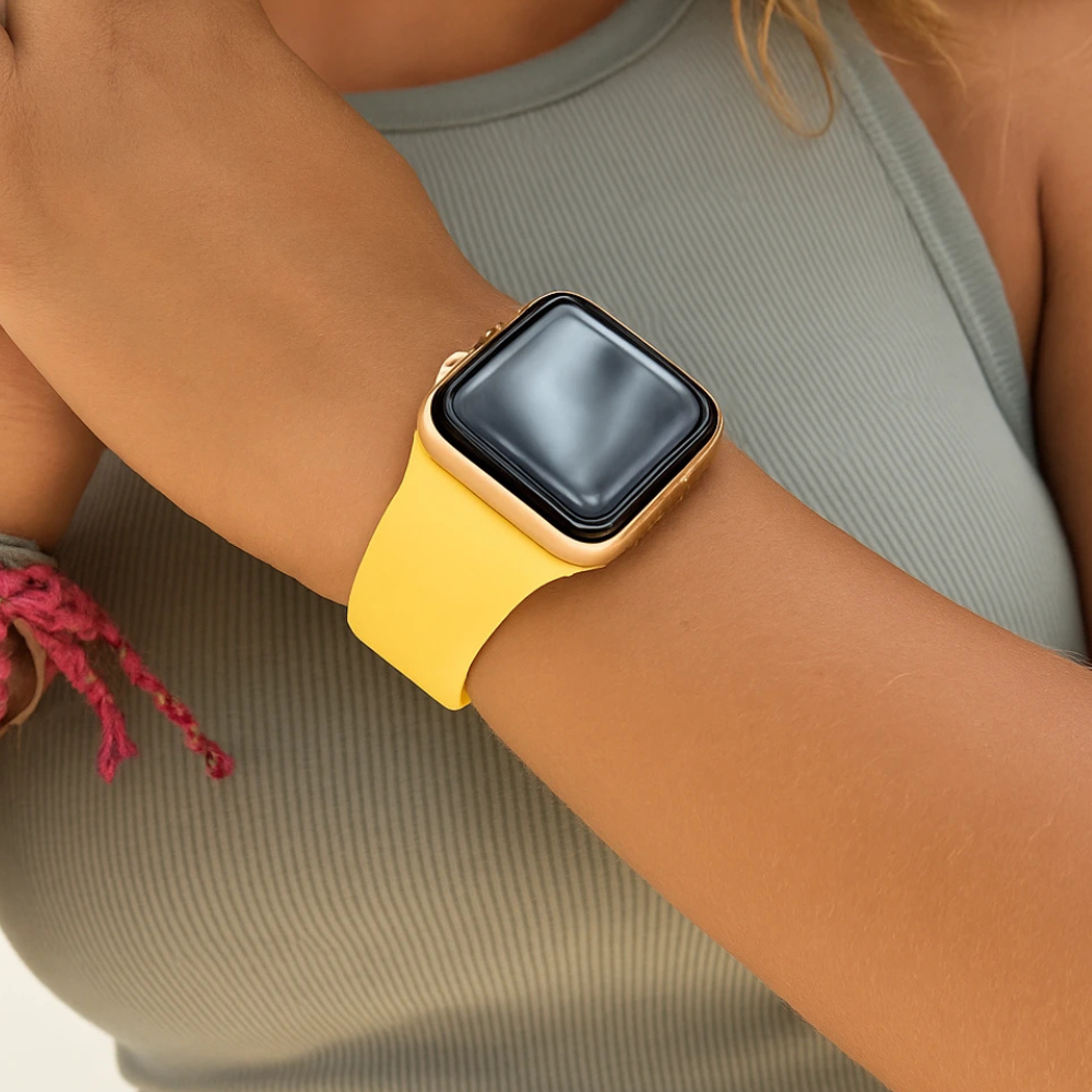 Apple Watch Silicone Strap (Yellow) - Main Image