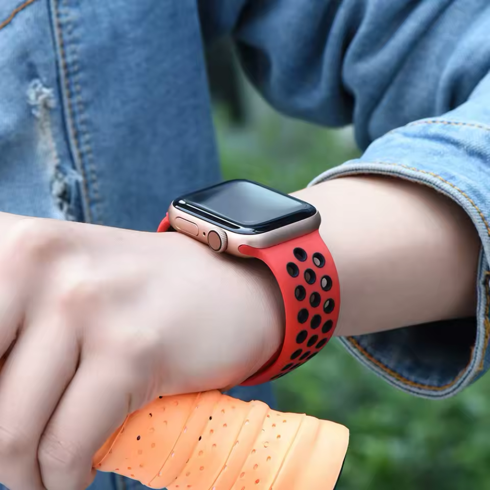 Apple Watch Sport Strap (Red/Black)