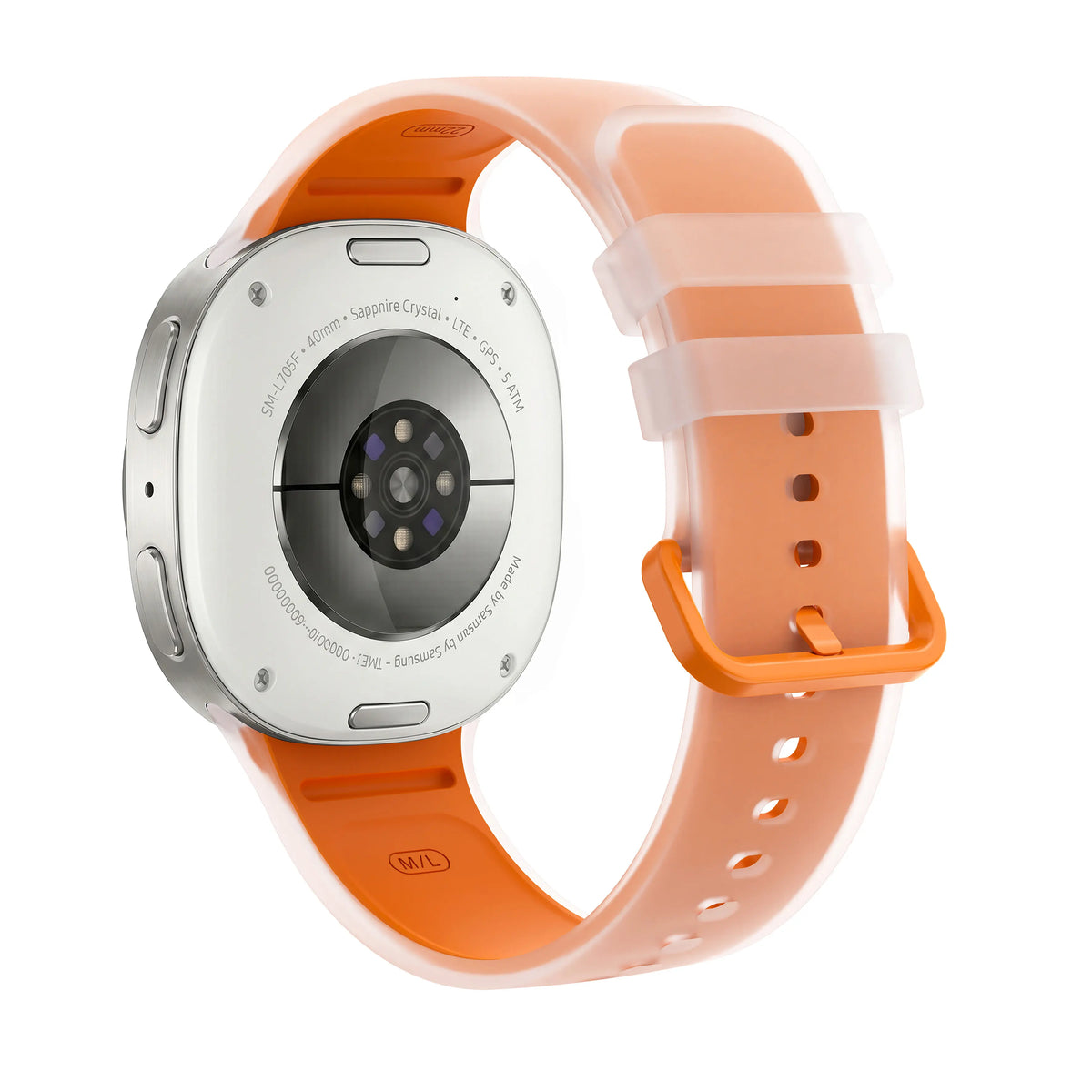 Samsung Galaxy Watch 9 - 44mm Jelly Silicone Strap (Orange)