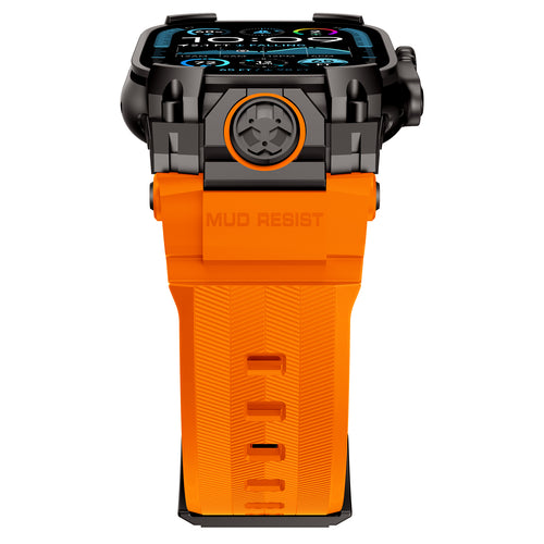 Apple Watch Ultra 'Four Claw' Silicone Strap (Orange/Black)