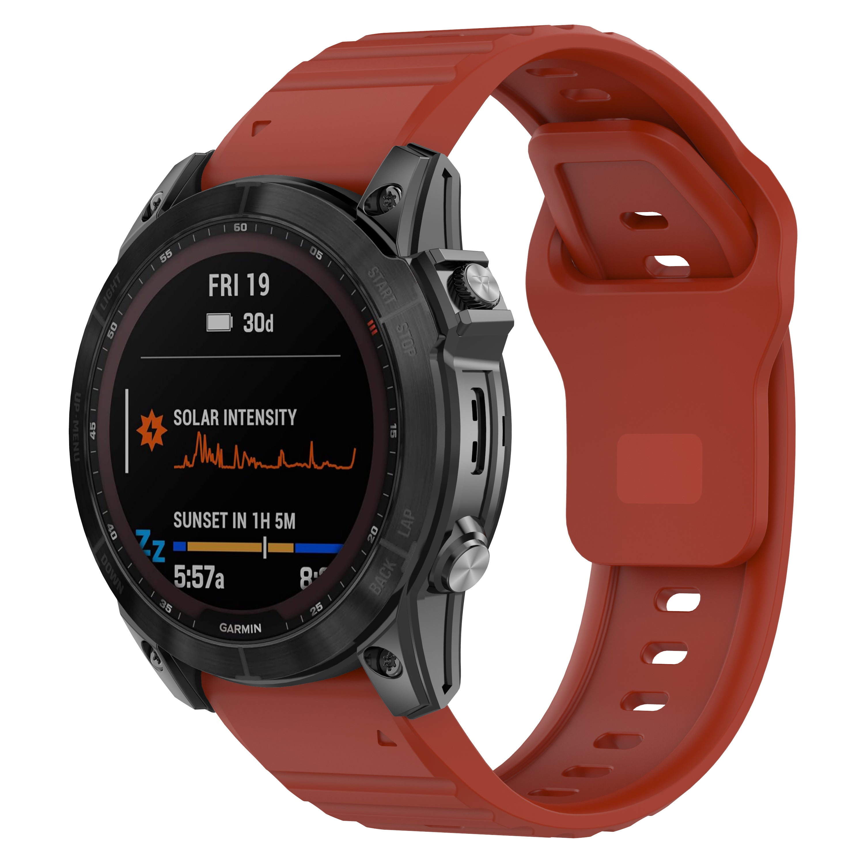 Garmin Tactix 8 - 47mm Outdoor Silicone Strap (Red)