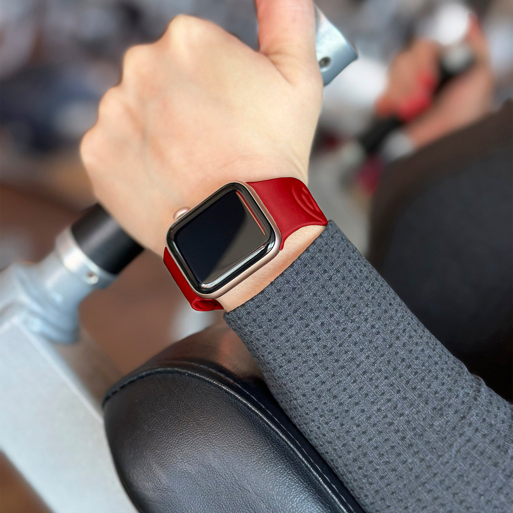 Apple Watch Silicone Chain Strap (Red)